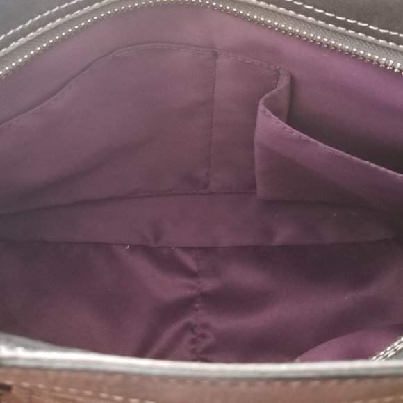 Vintage Coach Leather purse - metallic grey - Picture 8 of 12